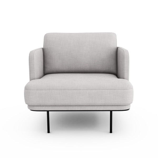 Fauteuil chiné polyester lin, FEUILLADE
