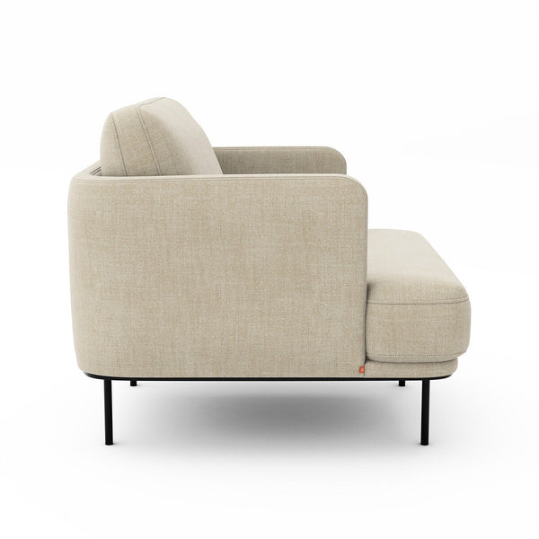 Fauteuil chiné polyester lin, FEUILLADE