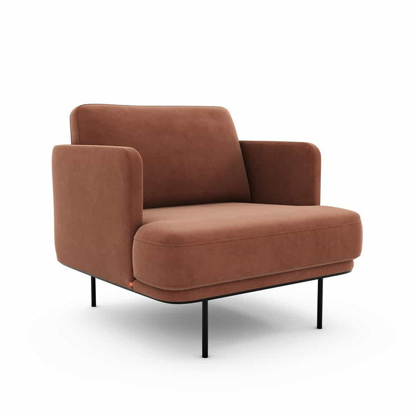 Fauteuil Feuillade en velours