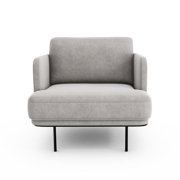 Fauteuil stonewahed polyester lin, FEUILLADE