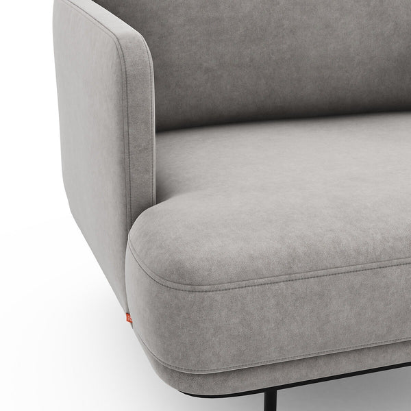 Fauteuil stonewahed polyester lin, FEUILLADE