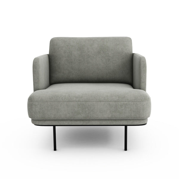 Fauteuil chiné polyester lin, FEUILLADE