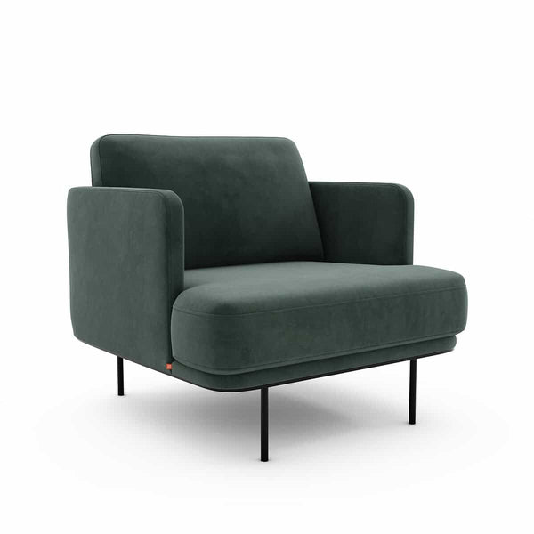 Fauteuil Feuillade en velours