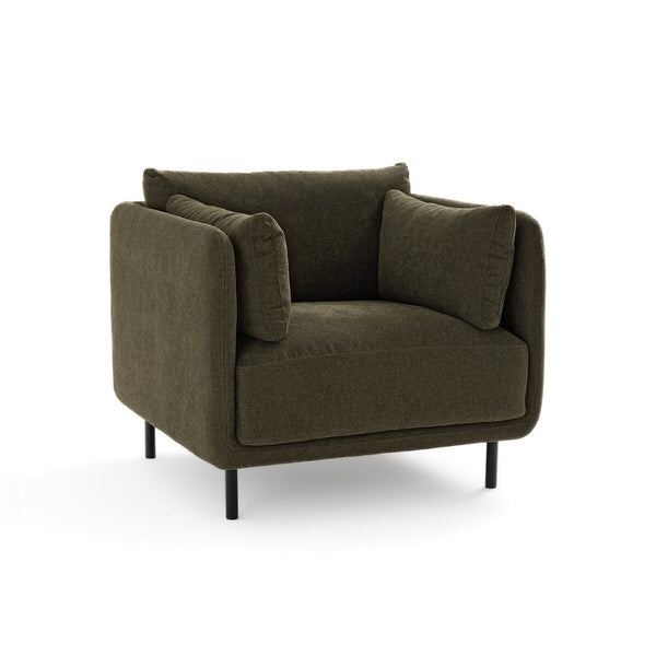 Fauteuil, tissu texturé, FLUME