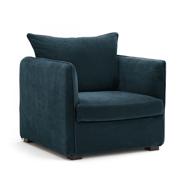 Fauteuil velours, FUSAIN