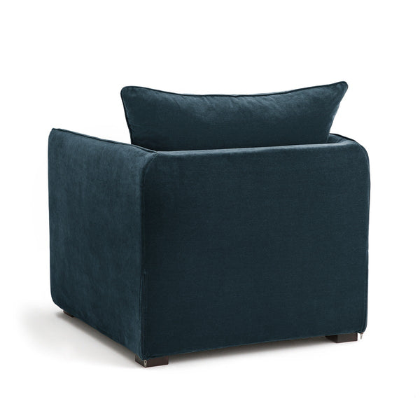 Fauteuil velours, FUSAIN