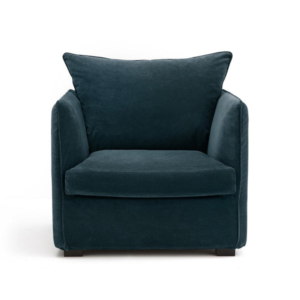 Fauteuil velours, FUSAIN