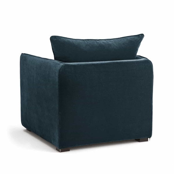 Fauteuil Fusain en velours