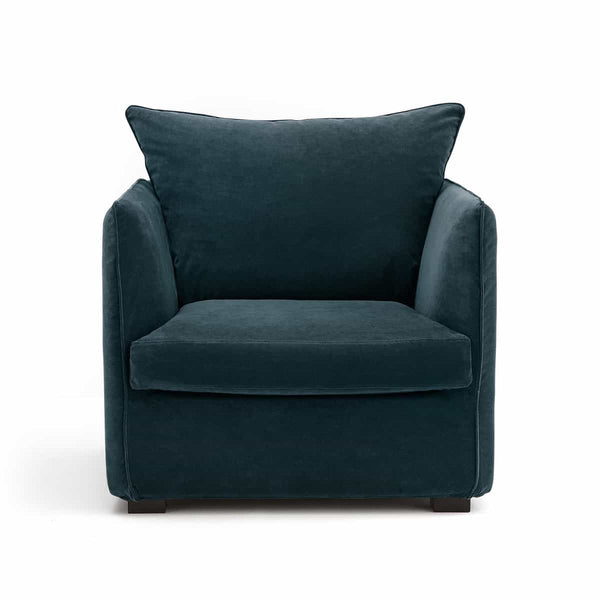Fauteuil Fusain en velours