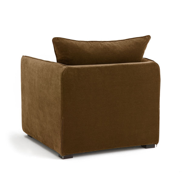 Fauteuil velours, FUSAIN
