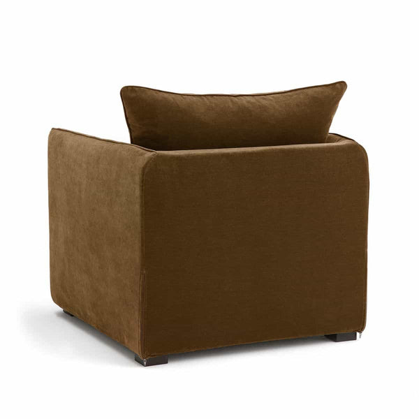 Fauteuil Fusain en velours