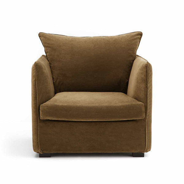 Fauteuil Fusain en velours