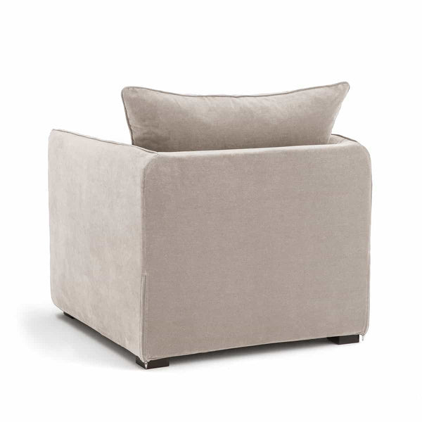 Fauteuil Fusain en velours
