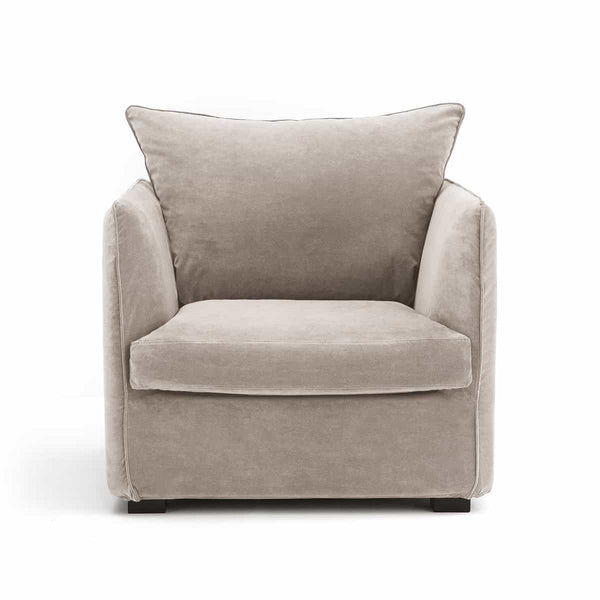 Fauteuil Fusain en velours