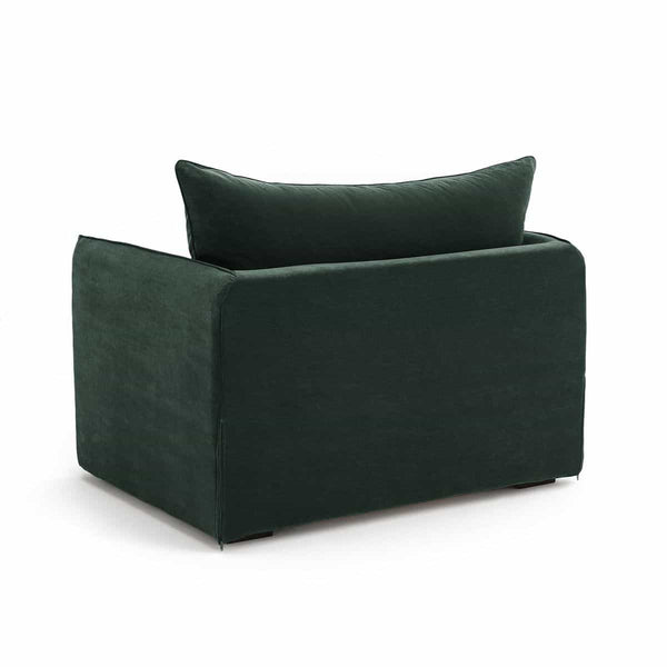 Fauteuil Fusain en velours