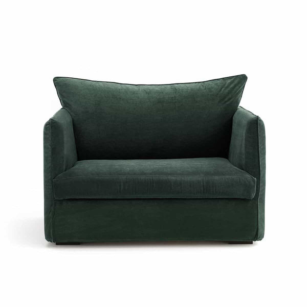 Fauteuil Fusain en velours