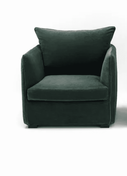 Fauteuil Fusain en velours