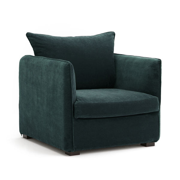Fauteuil velours, FUSAIN