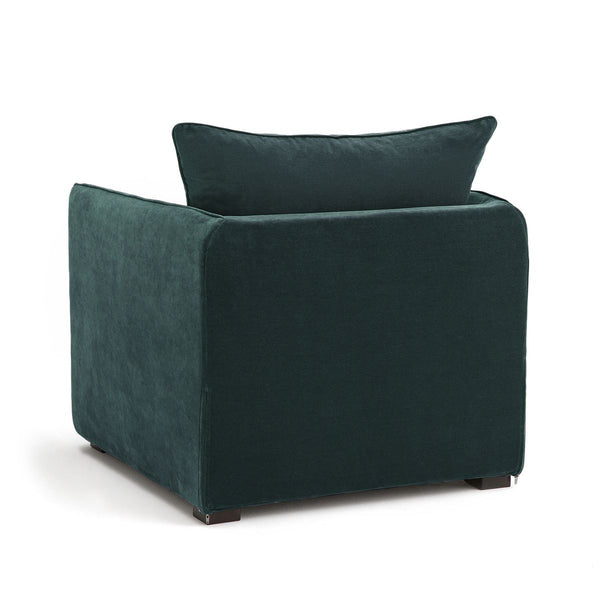 Fauteuil velours, FUSAIN