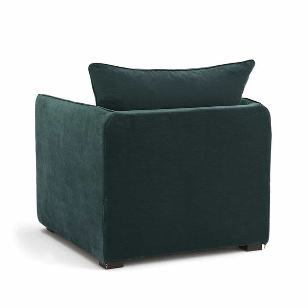 Fauteuil Fusain en velours