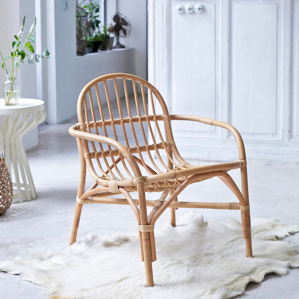 Fauteuil de jardin Najerilla en rotin naturel