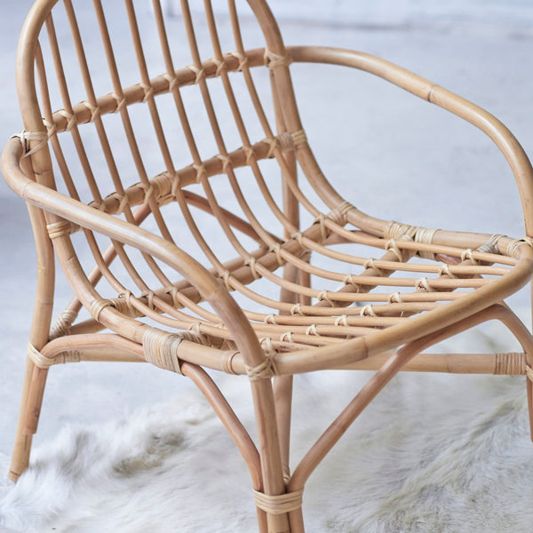 Fauteuil de jardin Najerilla en rotin naturel