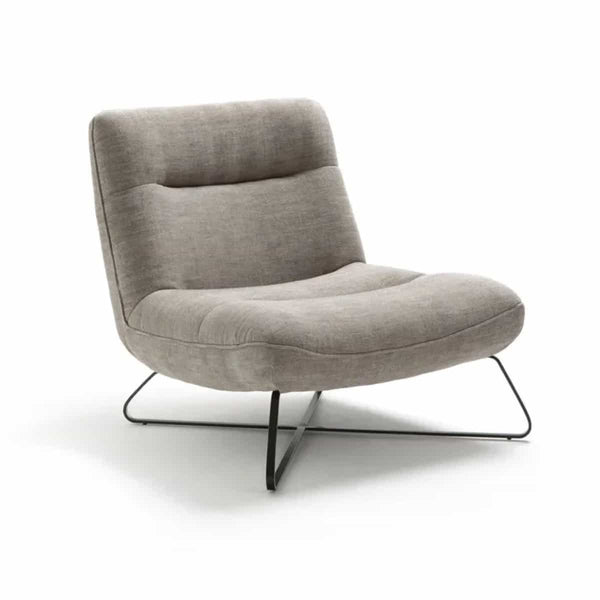 Fauteuil San José de Azapa en toile pur lin et métal