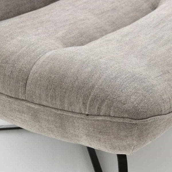 Fauteuil San José de Azapa en toile pur lin et métal