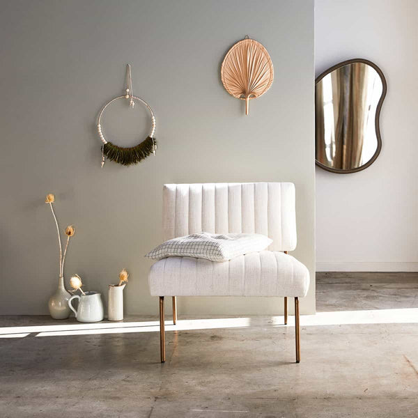 Fauteuil Sorba en métal craie