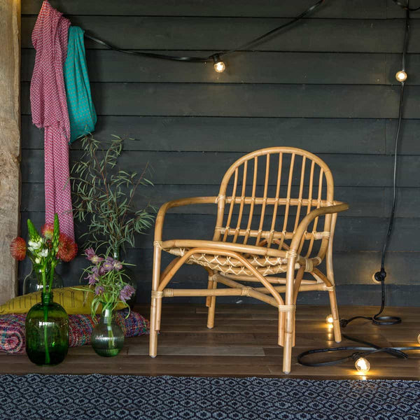 Fauteuil de jardin Najerilla en rotin naturel