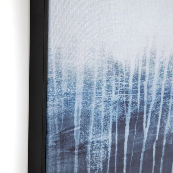 Toile Rodl en lin imprimé bleu
