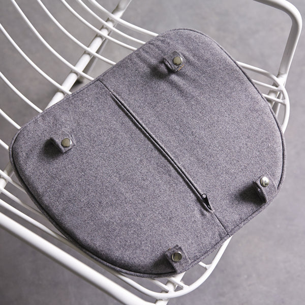 Galette de chaise Barrow en coton gris