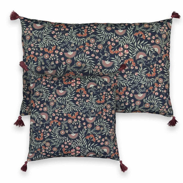 Housse coussin Carrenleufù en coton lavé