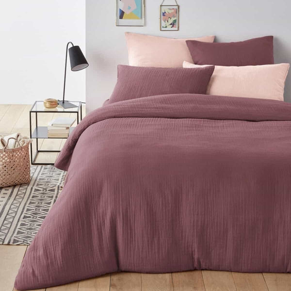 Housse de couette Rhonelle en gaze de coton