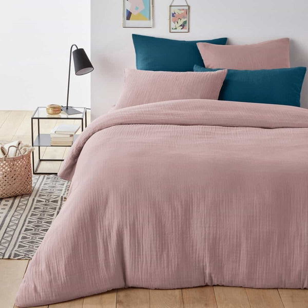 Housse de couette Rhonelle en gaze de coton