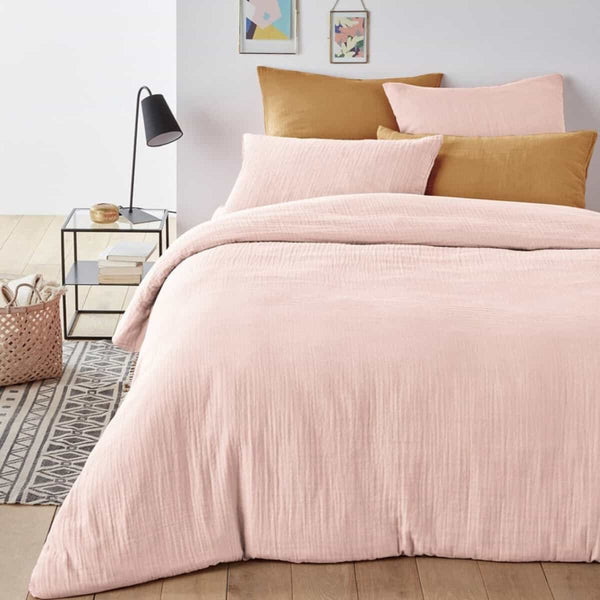 Housse de couette Rhonelle en gaze de coton