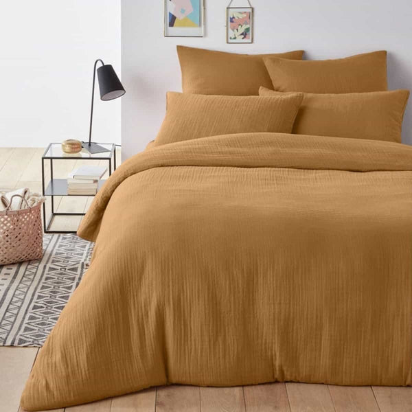 Housse de couette Rhonelle en gaze de coton