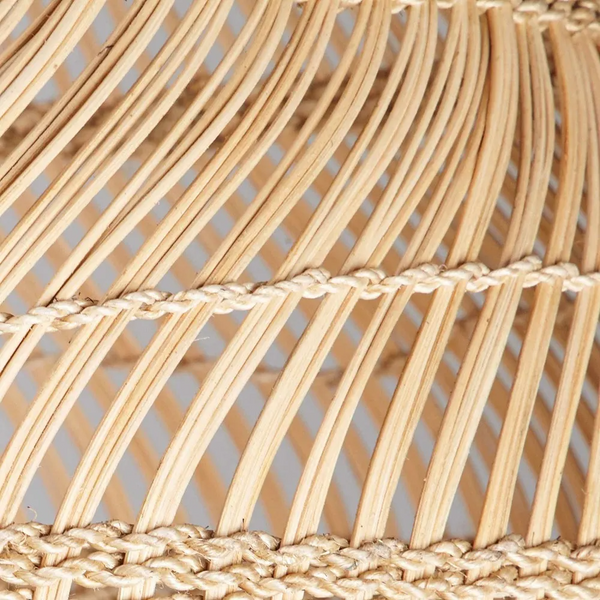 Lampadaire Fare métal et rotin