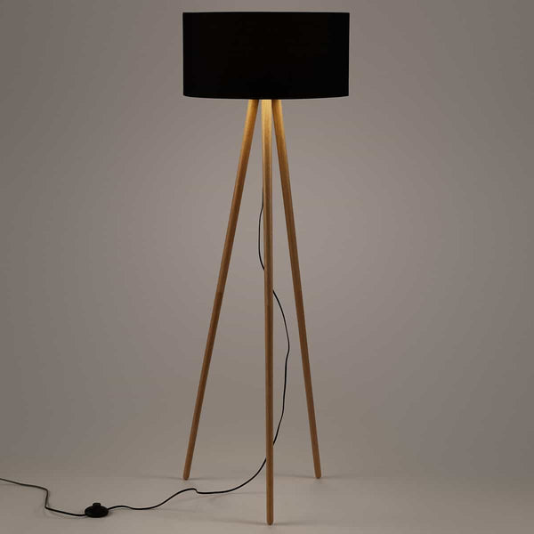 Lampadaire Reyssouze en hévéa naturel