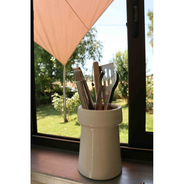 Poterie et soucoupe, Semois, blanc