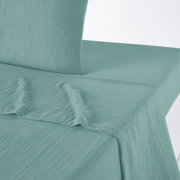 Draps plat uni en gaze de coton, RHONELLE