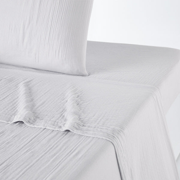 Draps plat uni en gaze de coton, RHONELLE