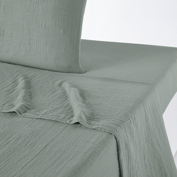 Draps plat uni en gaze de coton, RHONELLE