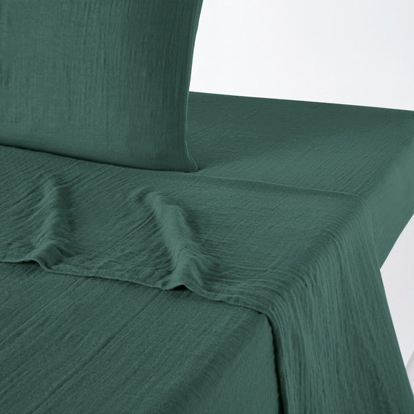 Draps plat uni en gaze de coton, RHONELLE