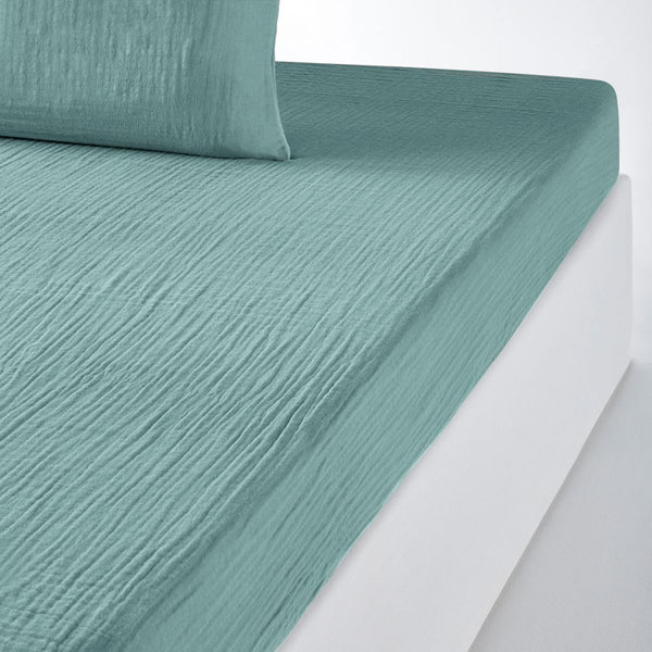 Draps-housse uni en gaze de coton, RHONELLE