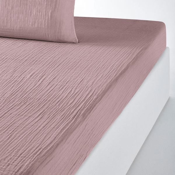 Draps-housse uni en gaze de coton, RHONELLE