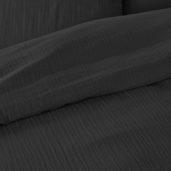 Housse de couette unie en gaze de coton, RHONELLE
