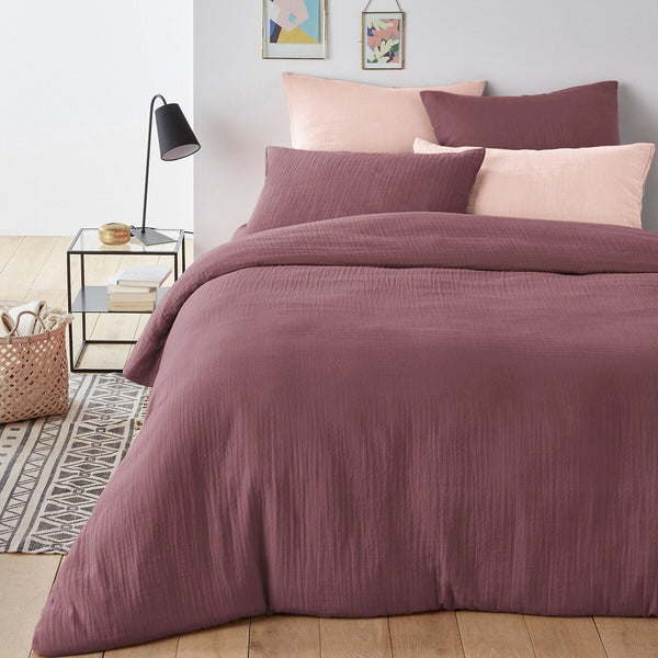 Housse de couette unie en gaze de coton, RHONELLE