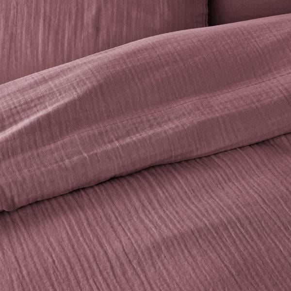 Housse de couette unie en gaze de coton, RHONELLE
