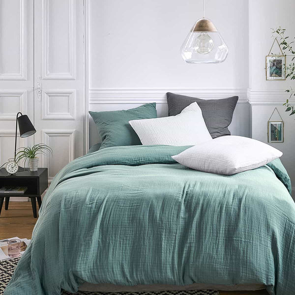 Housse de couette Rhonelle en gaze de coton